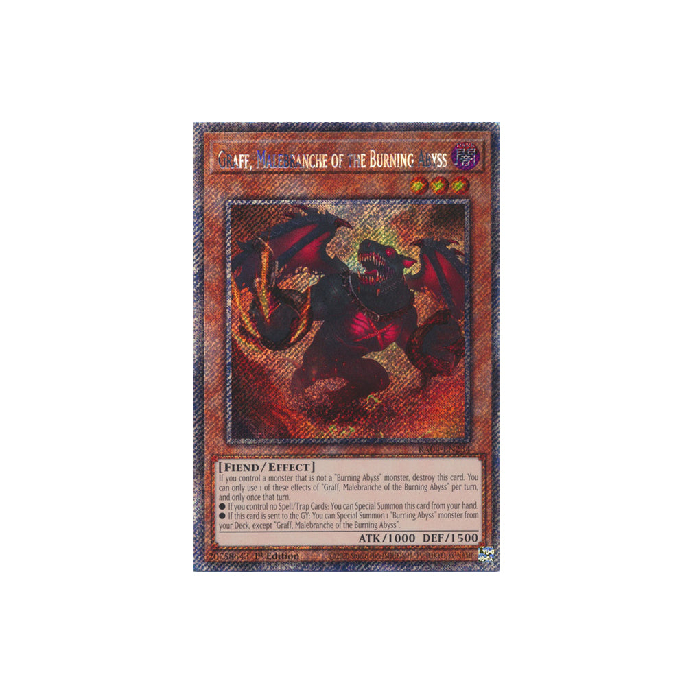 Yu-Gi-Oh! Graff, Malebranche Of The Burning Abyss (RA04-EN234) Platinum Secret Rare - NM/M