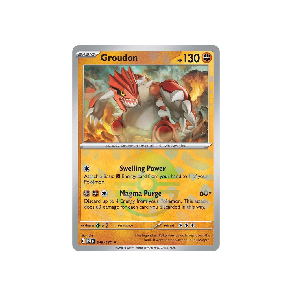 Pokémon Groudon Pokéball #049 (PRE) - NM/M