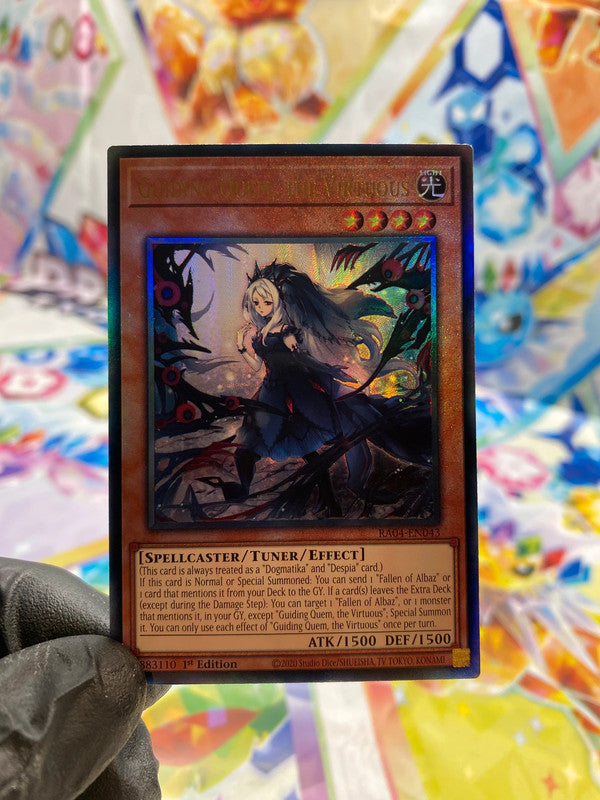 Yu-Gi-Oh! Guiding Quem, The Virtuous (RA04-EN043) Prismatic Ultimate Rare - NM/M