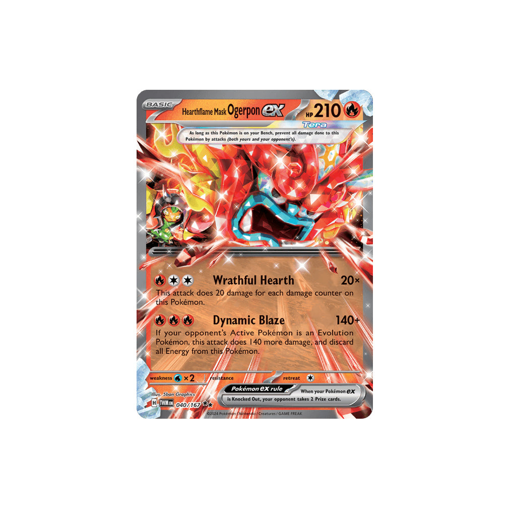 Pokémon Hearthflame Mask Ogerpon Ex #040 (TWM) - NM/M