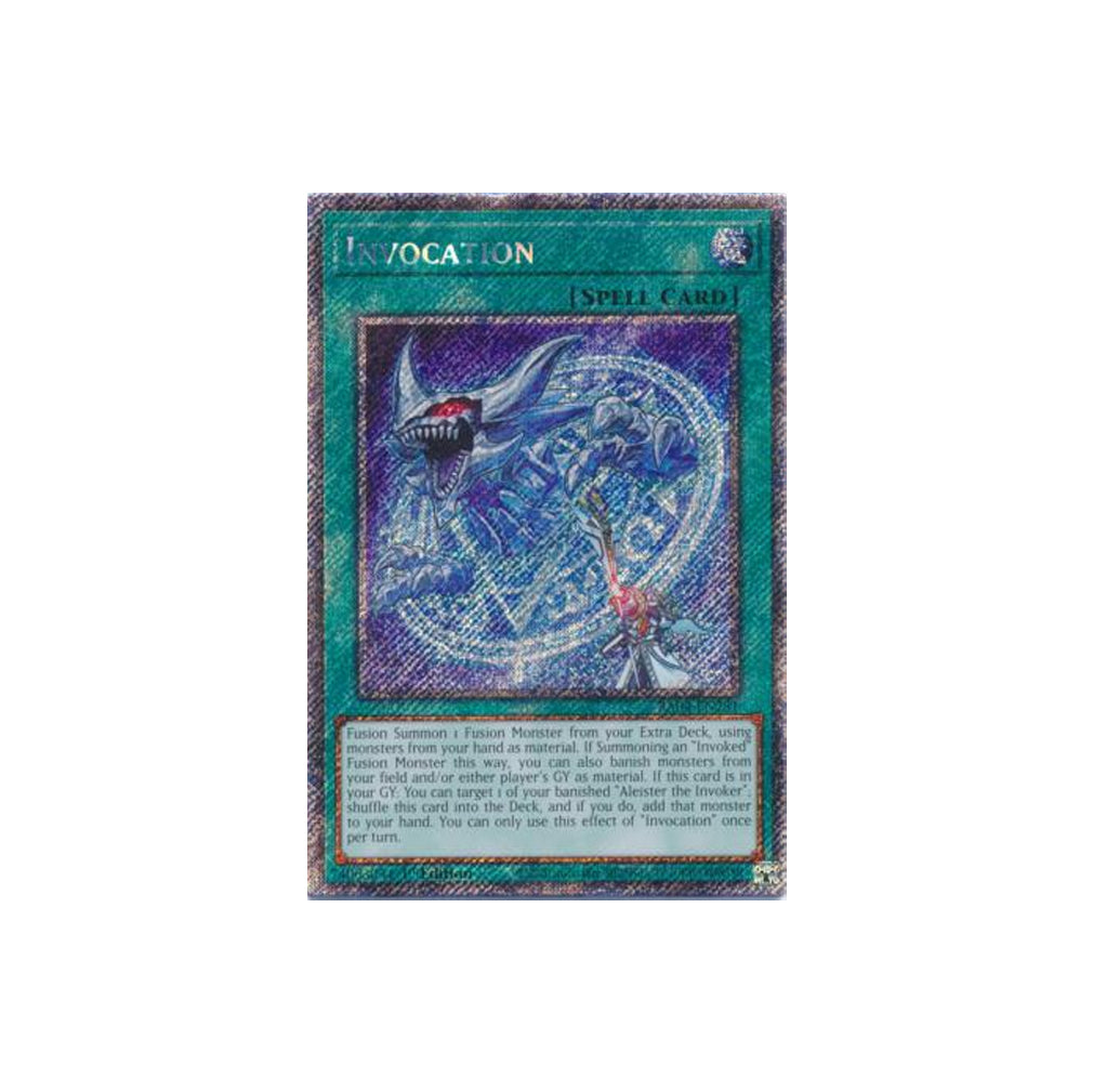 Yu-Gi-Oh! Invocation (RA04-EN281) Platinum Secret Rare - NM/M