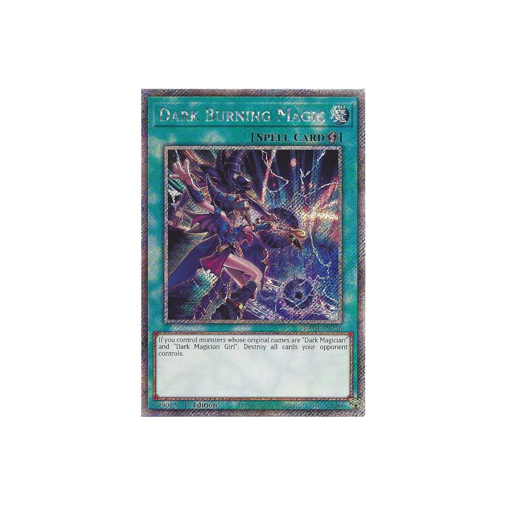 Yu-Gi-Oh! Dark Burning Magic (RA04-EN246) Platinum Secret Rare - NM/M
