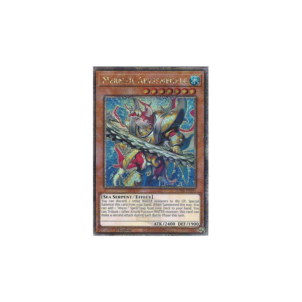 Yu-Gi-Oh! Mermail Abyssmegalo (RA04-EN191) Quarter Century Secret Rare - NM/M