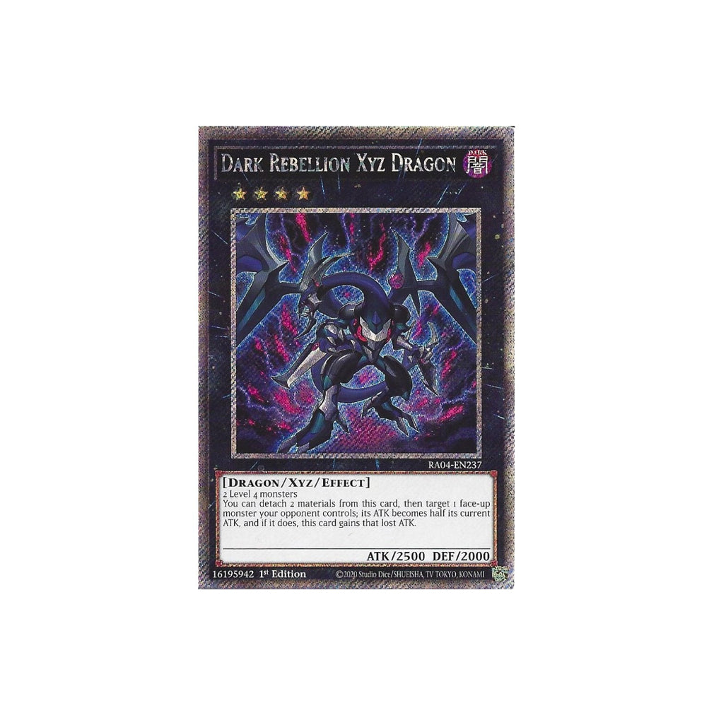 Yu-Gi-Oh! Dark Rebellion Xyz Dragon (RA04-EN237) Platinum Secret Rare - NM/M