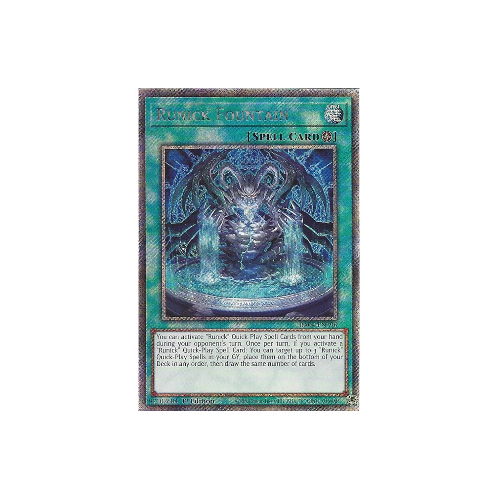 Yu-Gi-Oh! Runick Fountain (RA04-EN296) Platinum Secret Rare - NM/M
