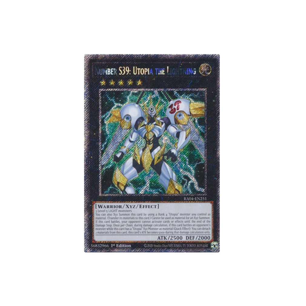 Yu-Gi-Oh! Number S39: Utopia The Lightning (RA04-EN251) Platinum Secret Rare - NM/M