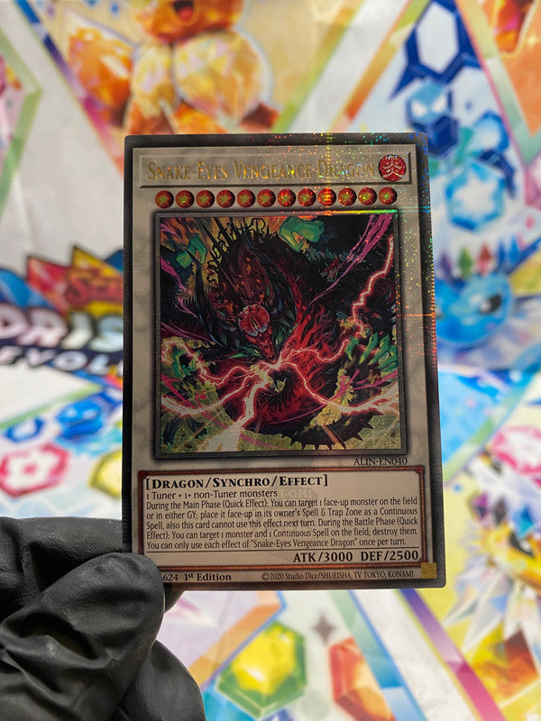Yu-Gi-Oh! Snake-Eyes Vengeance Dragon Quarter Century Secret Rare - NM/M