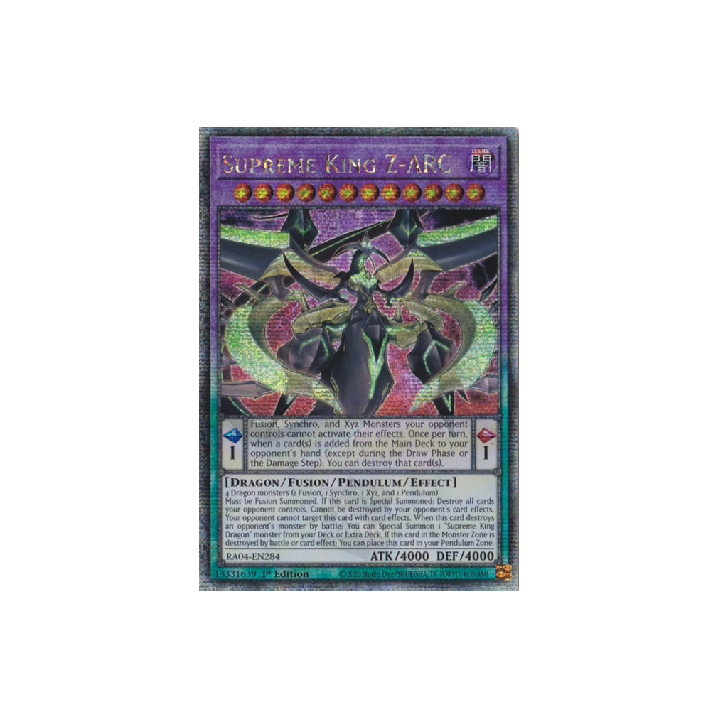 Yu-Gi-Oh! Supreme King Z-ARC (RA04-EN284) Quarter Century Secret Rare - NM/M
