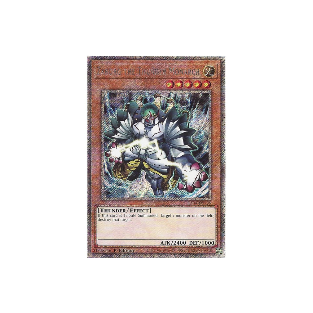 Yu-Gi-Oh! Zaborg the Thunder Monarch (RA04-EN125) Quarter Century Secret Rare - NM/M