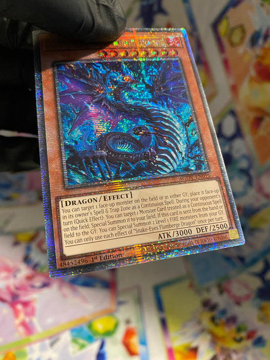 Yu-Gi-Oh! Snake-Eyes Flamberge Dragon (AGOV-EN010) Quarter Century Secret Rare - NM/M