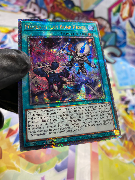Yu-Gi-Oh! Mementotlan Bone Party (RA04-EN099) Quarter Century Secret Rare - NM/M