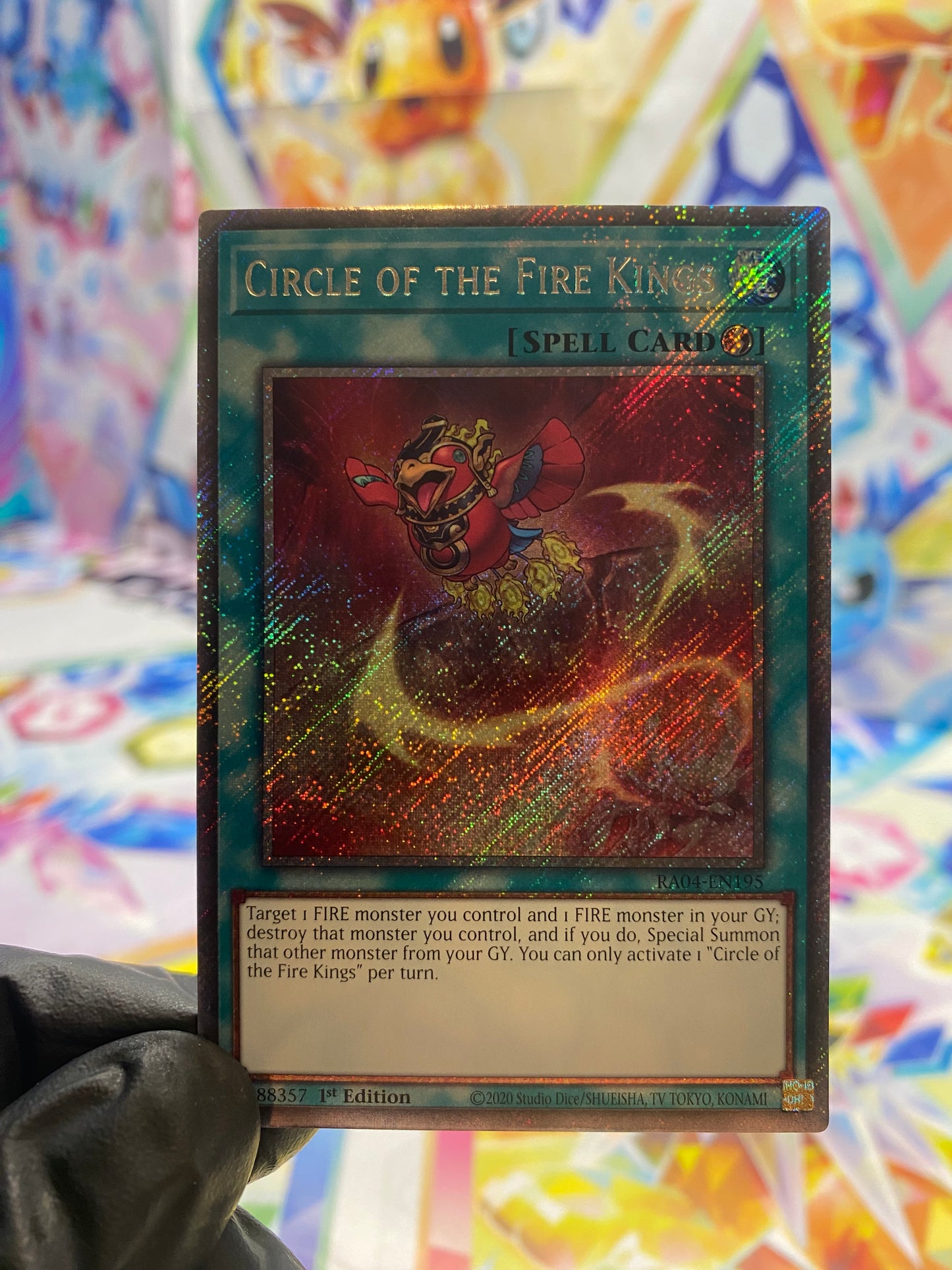 Yu-Gi-Oh! Circle Of The Fire Kings (RA04-EN195) Platinum Secret Rare - NM/M