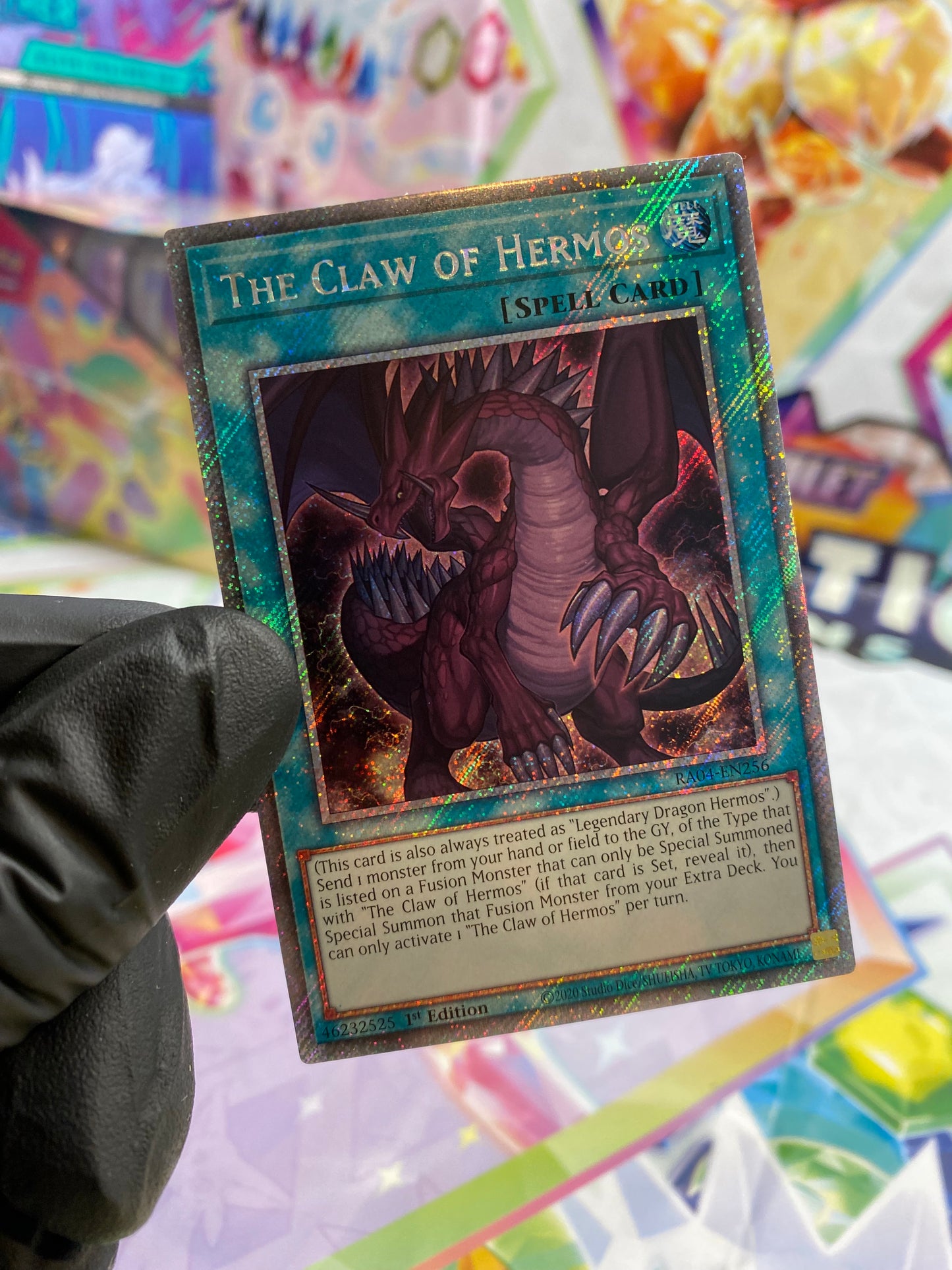 Yu-Gi-Oh! The Claw of Hermos (RA04-EN256) Platinum Secret Rare - NM/M
