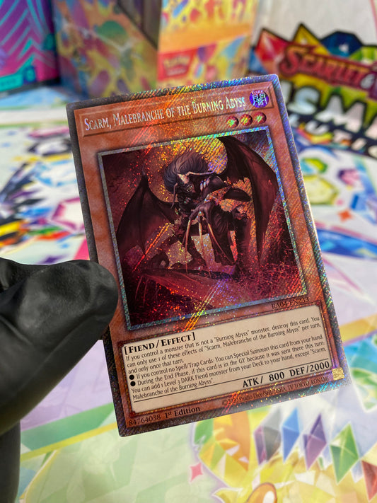 Yu-Gi-Oh! Scarm, Malebranche of the Burning Abyss (RA04-EN233) Platinum Secret Rare - NM/M