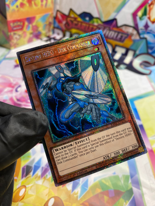 Yu-Gi-Oh! Destiny HERO - Disk Commander (RA03-EN176) Platinum Secret Rare - NM/M