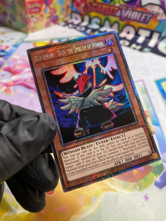 Yu-Gi-Oh! Blackwing - Vayu The Emblem of Honor (RA03-EN224) Platinum Secret Rare - NM/M
