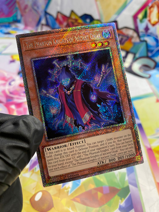 Yu-Gi-Oh! The Phantom Knights of Ancient Cloak (RA04-EN263) Platinum Secret Rare - NM/M