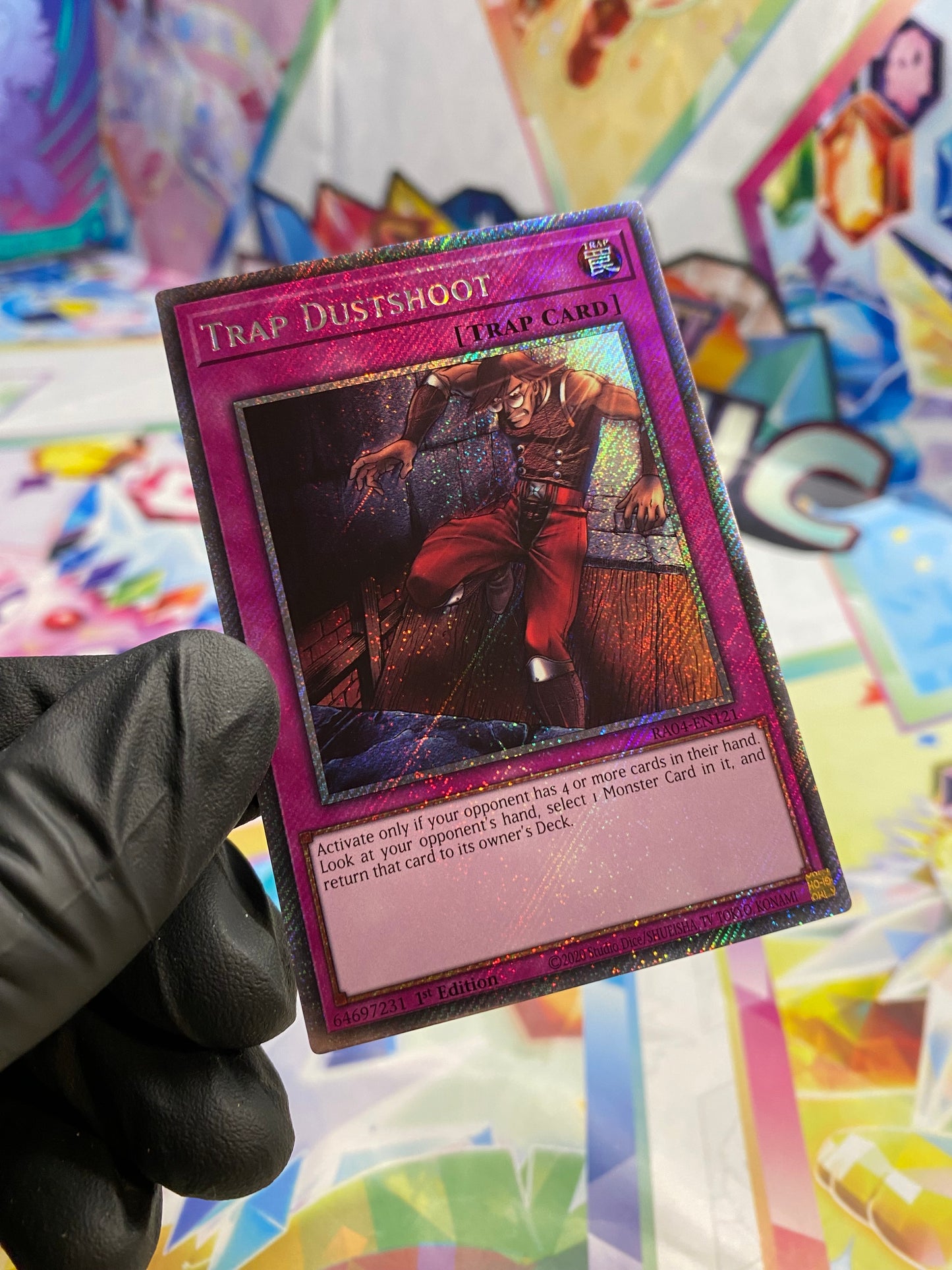 Yu-Gi-Oh! Trap Dustshoot (RA04-EN121) Platinum Secret Rare - NM/M