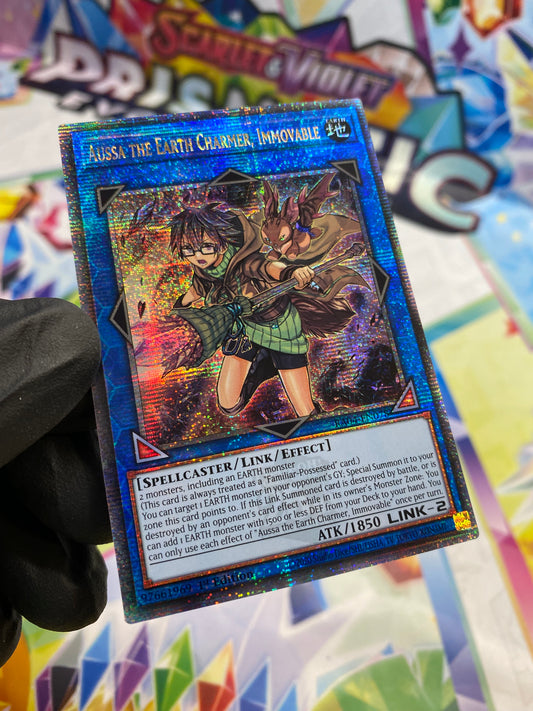 Yu-Gi-Oh! Aussa The Earth Charmer, Immovable (RA04-EN078) Quarter Century Secret Rare - NM/M