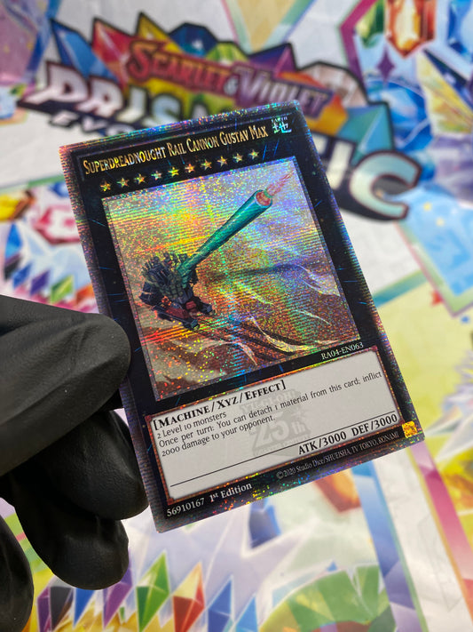 Yu-Gi-Oh! Superdreadnought Rail Cannon Gustav Max (RA04-EN063) Quarter Century Secret Rare - NM/M
