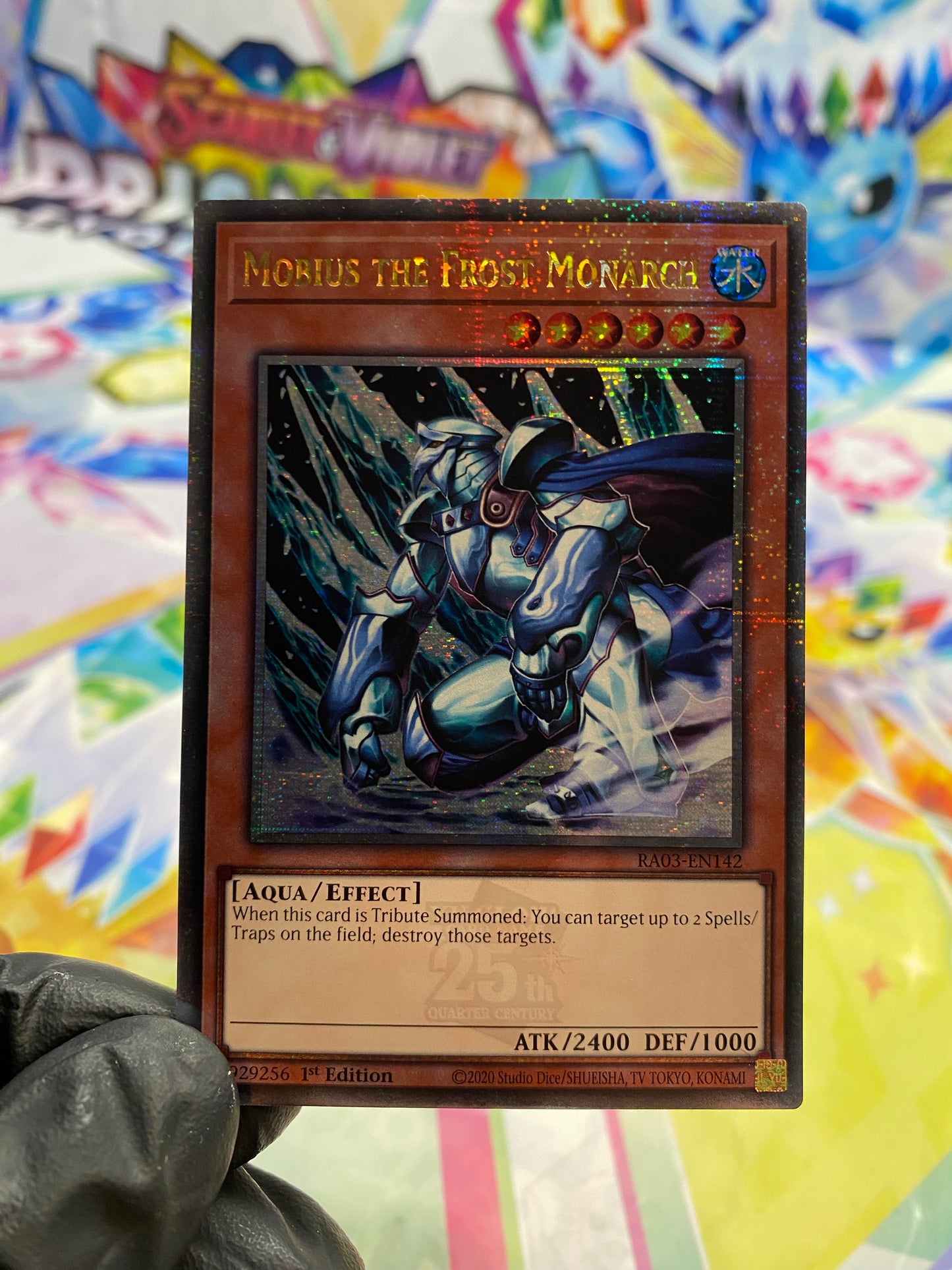 Yu-Gi-Oh! Mobius The Frost Monarch (RA03-EN142) Quarter Century Secret Rare - NM/M
