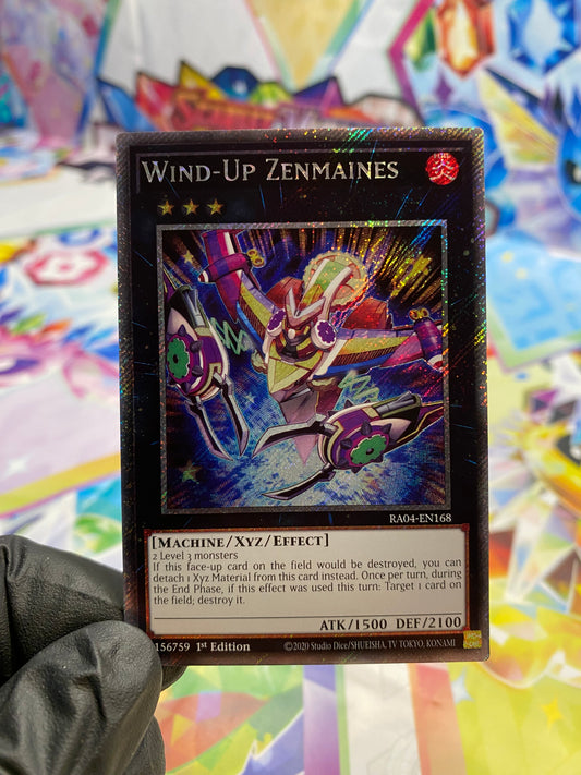 Yu-Gi-Oh! Wind-Up Zenmaines (RA04-EN168) Platinum Secret Rare - NM/M
