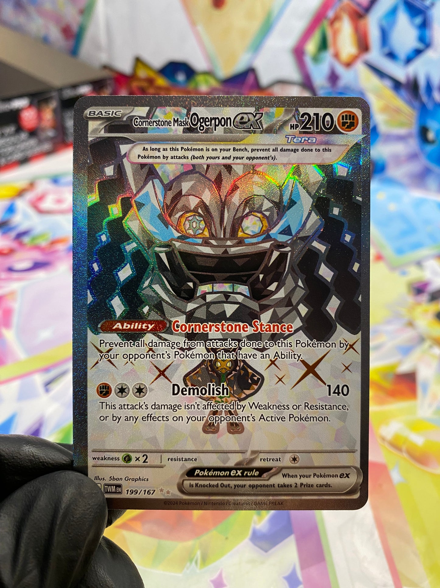 Pokémon Cornerstone Mask Ogerpon Ex #199 (TWM) - NM/M