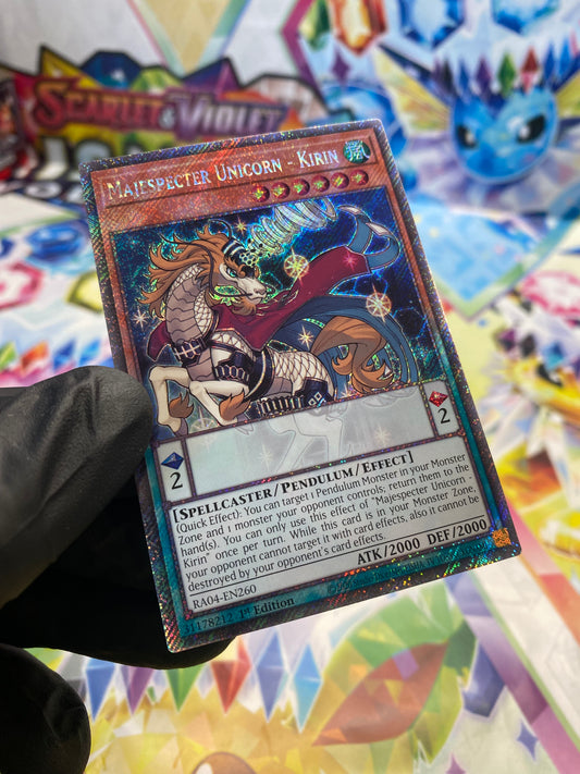 Yu-Gi-Oh! Majespecter Unicorn - Kirin (RA04-EN260) Platinum Secret Rare - NM/M