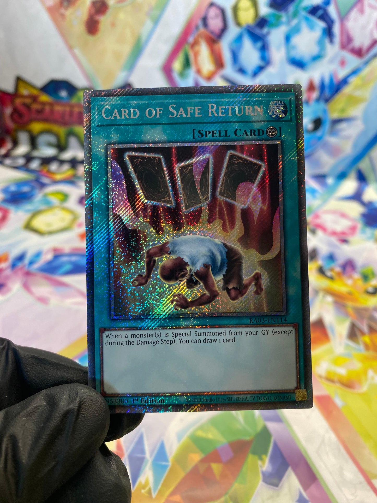 Yu-Gi-Oh! Card Of Safe Return (RA03-EN114) Platinum Secret Rare - NM/M