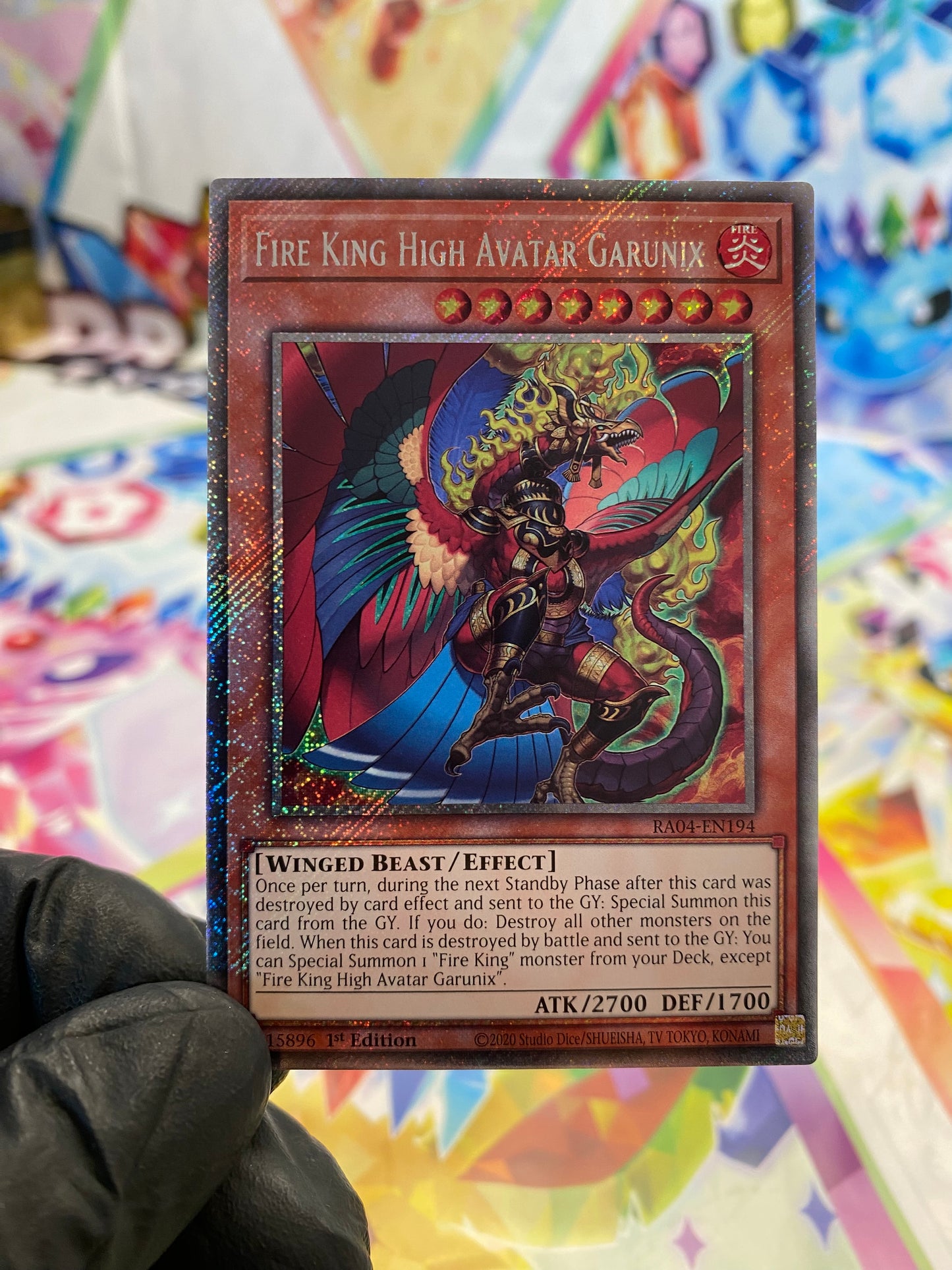 Yu-Gi-Oh! Fire King High Avatar Garunix (RA04-EN194) Platinum Secret Rare - NM/M