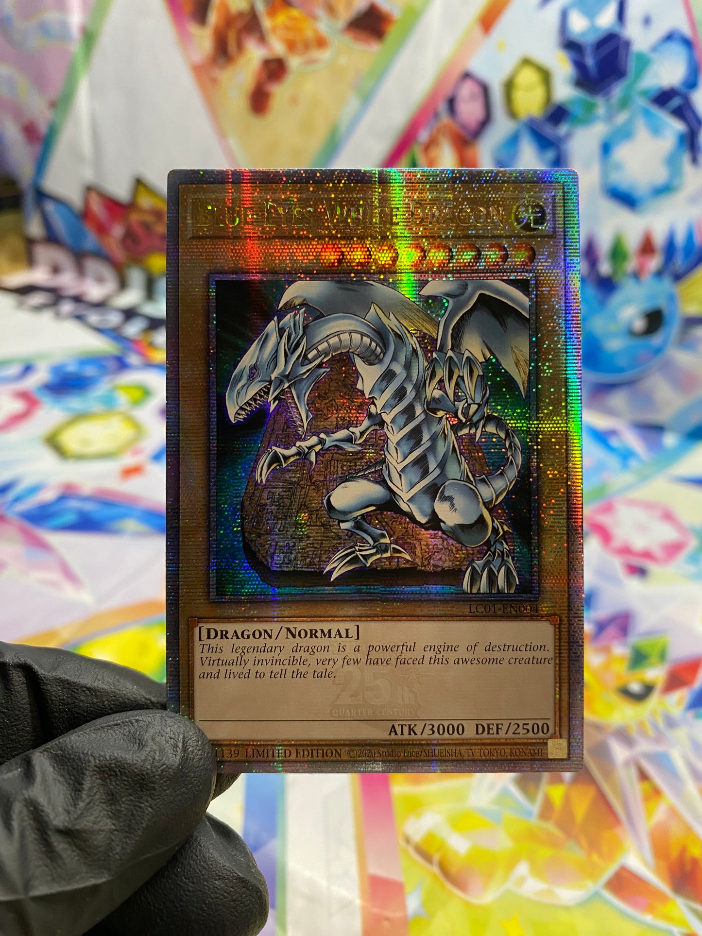 Yu-Gi-Oh! Blue-Eyes White Dragon (LC01-EN004) Quarter Century Secret Rare Limited Edition - NM