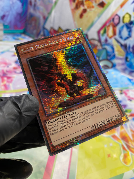 Yu-Gi-Oh! Burner, Dragon Ruler of Sparks (RA03-EN256) Platinum Secret Rare - NM/M
