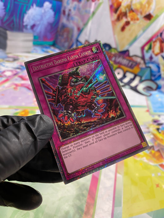 Yu-Gi-Oh! Destructive Daruma Karma Cannon (RA04-EN103) Platinum Secret Rare - NM/M