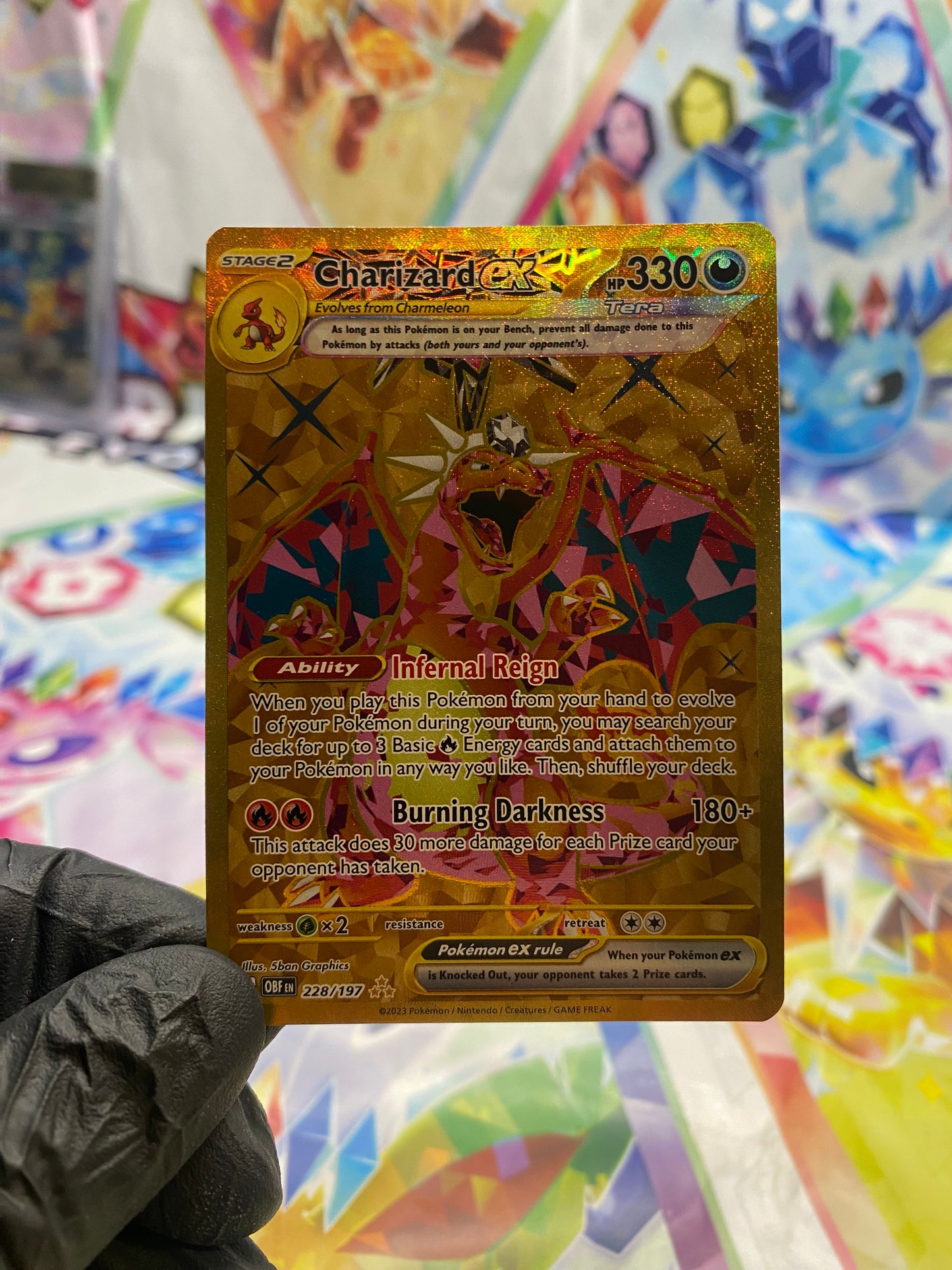 Pokémon Charizard Ex #228 (OBF) - NM