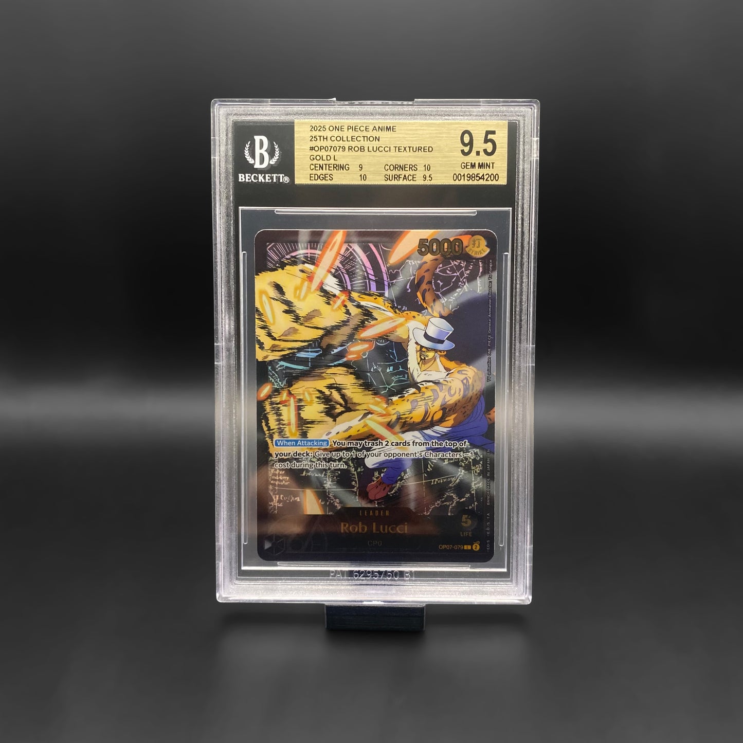 BGS 9.5 / Rob Lucci TEXTURED GOLD L (OP07-079)
