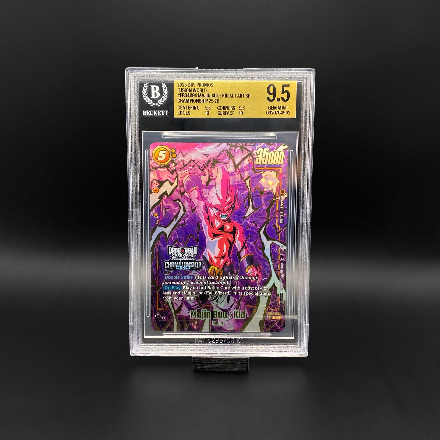 BGS 9.5 / Majin Buu: Kid ALT ART SR FB04-094 Championship Promo