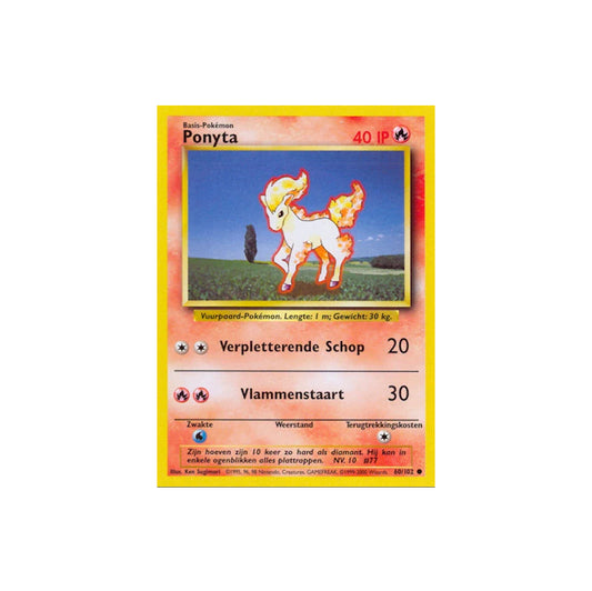 Pokémon Ponyta #60 (Base Set) Dutch - EXC