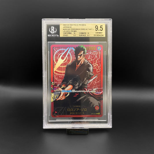 BGS 9.5 / Roronoa Zoro ALT ART L LECAFIG PROMO (OP01-001)