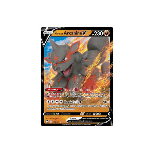 Pokémon Hisuian Arcanine V #090 - NM