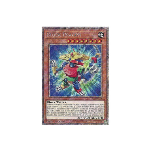 Yu-Gi-Oh! Block Dragon (RA04-EN268) Platinum Secret Rare - NM/M
