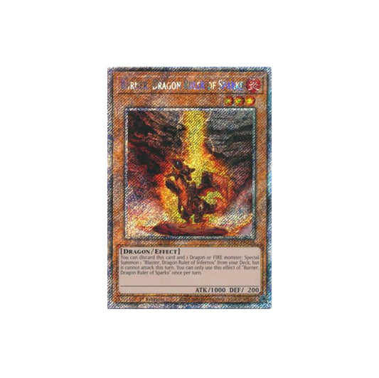 Yu-Gi-Oh! Burner, Dragon Ruler of Sparks (RA03-EN256) Platinum Secret Rare - NM/M