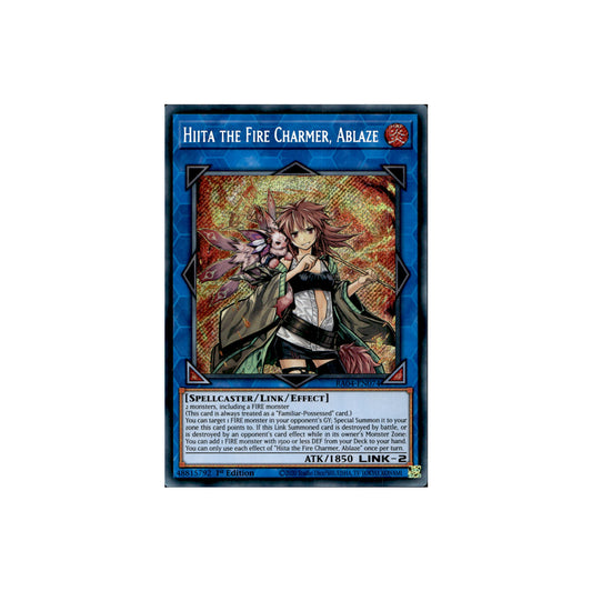 Yu-Gi-Oh! Hiita The Fire Charmer Ablaze (RA04-EN074) Platinum Secret Rare - NM/M