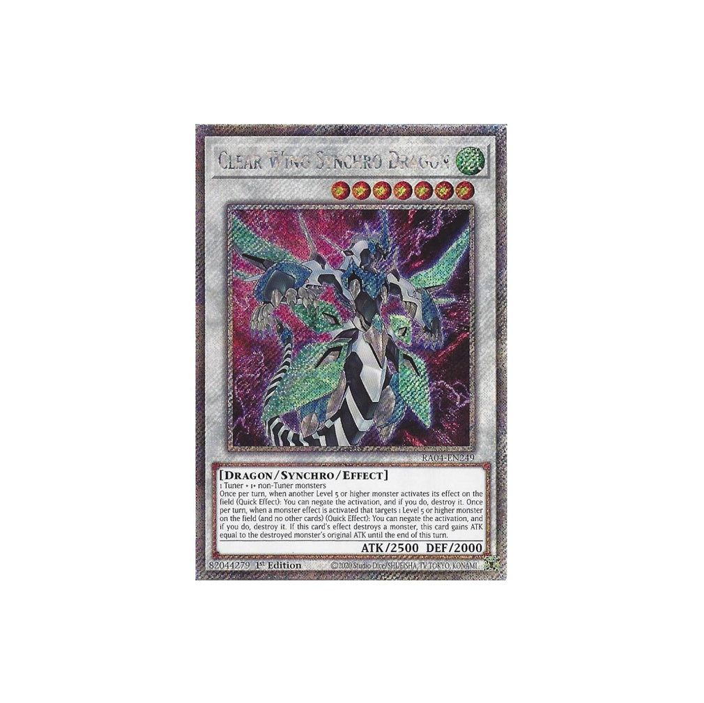 Yu-Gi-Oh! Clear Wing Synchro Dragon (RA04-EN249) Platinum Secret Rare - NM/M