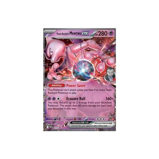 Pokémon Team Rocket's Mewtwo Ex #205 (Black Star Promo) - NM/M