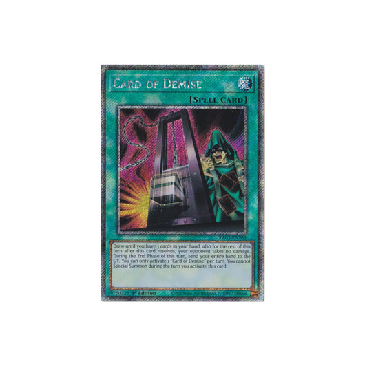 Yu-Gi-Oh! Card Of Demise (RA03-EN265) Platinum Secret Rare - NM/M
