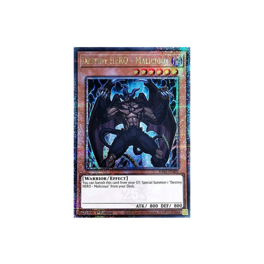 Yu-Gi-Oh! Destiny Hero - Mallicious (RA03-EN001) Quarter Century Secret Rare - NM/M