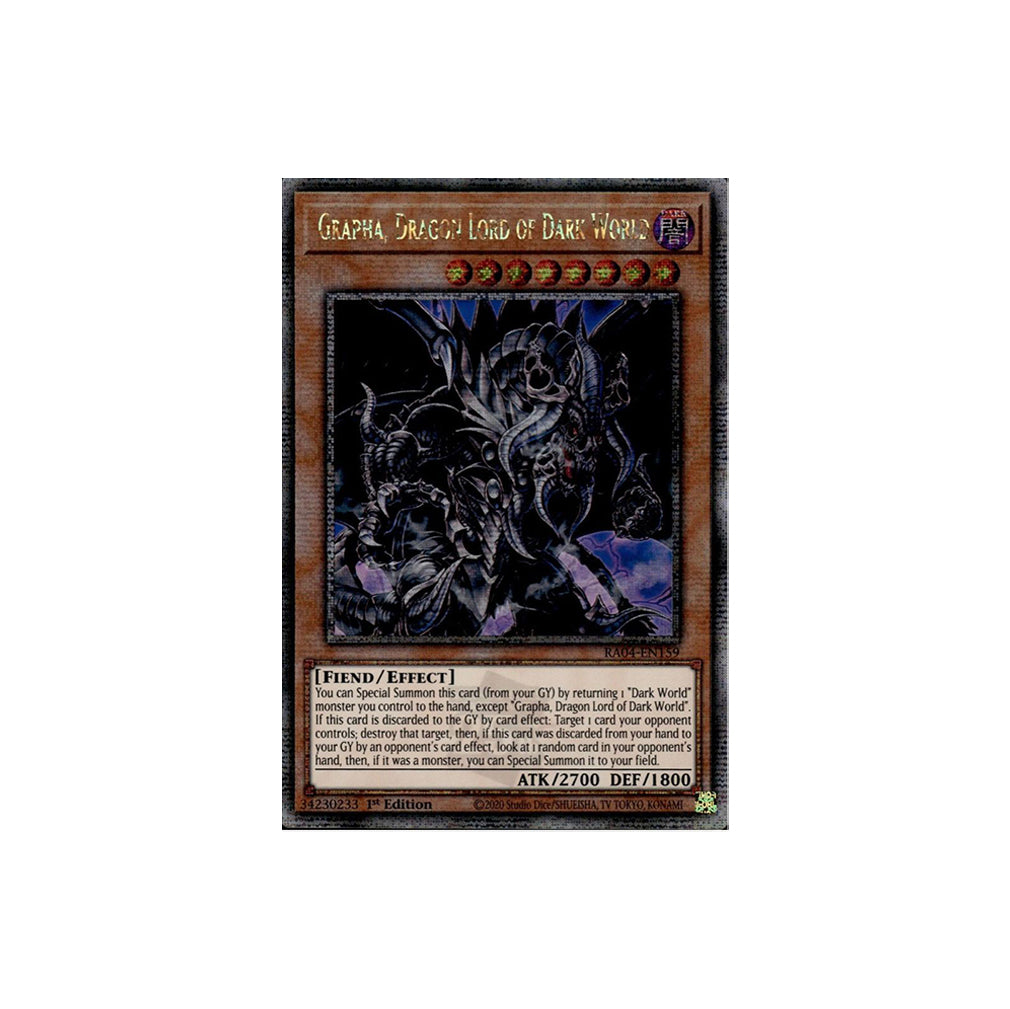 Yu-Gi-Oh! Grapha, Dragon Lord Of The Dark World (RA04-EN159) Quarter Century Secret Rare - NM/M