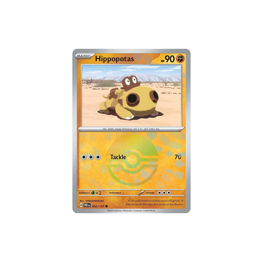 Pokémon Hippopotas Pokéball #052 (PRE) - NM/M