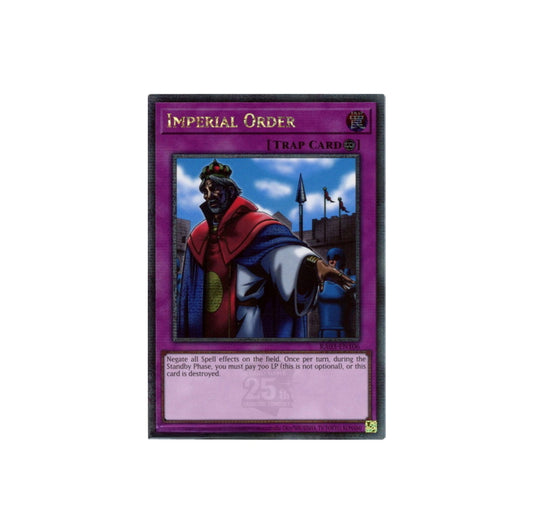 Yu-Gi-Oh! Imperial Order (RA03-EN106) Quarter Century Secret Rare - NM/M