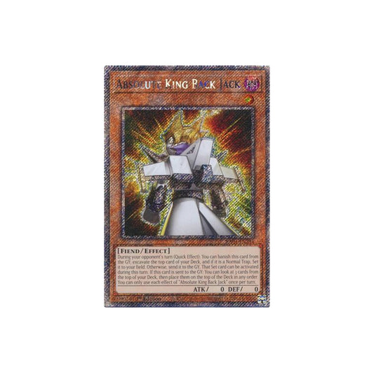 Yu-Gi-Oh! Absolute King Back Jack (RA04-EN244) Platinum Secret Rare - NM/M